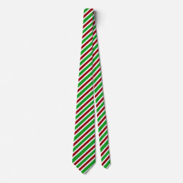 Gravata Listrado Vermelho Branco Verde