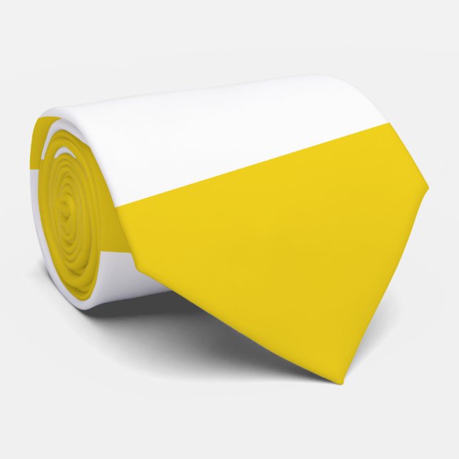 Gravata Listras Amarelas, Listras Brancas, Padrões Lançado (Rolled)