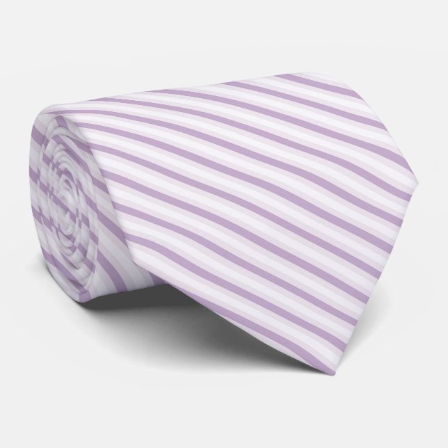 Gravata Listras de Lavanda Roxo (Rolled)