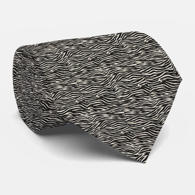 Gravata Listras de Zebra (Rolled)