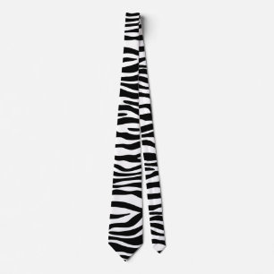 Gravata Listras de zebra padrão preto e branco + suas idei