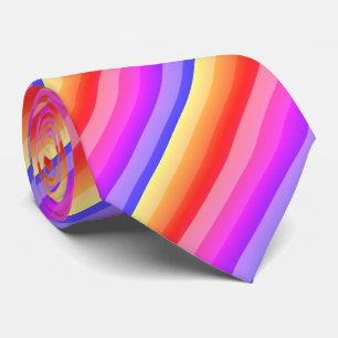 Gravata listras diagonais coloridas do verão