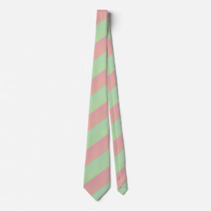 Gravata Listras diagonais multiplas Ombre Pastel Melancia