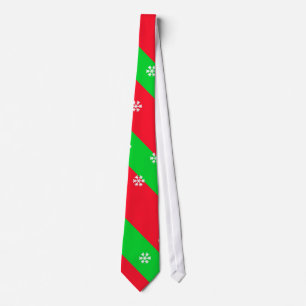 Gravata Listras do Natal com flocos de neve