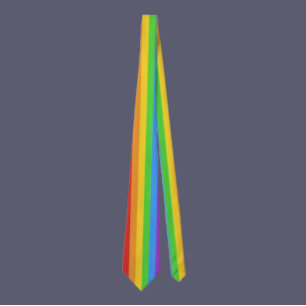 Gravata Listras do Orgulho: Bandeira Arco-Íris Vertical