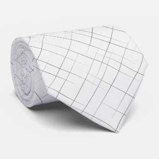 Gravata Listras Finas Desenhadas | Branco