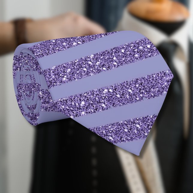 Gravata Listras Horizontais com Brilho de Âmbar Violeta Pr (Criador carregado)