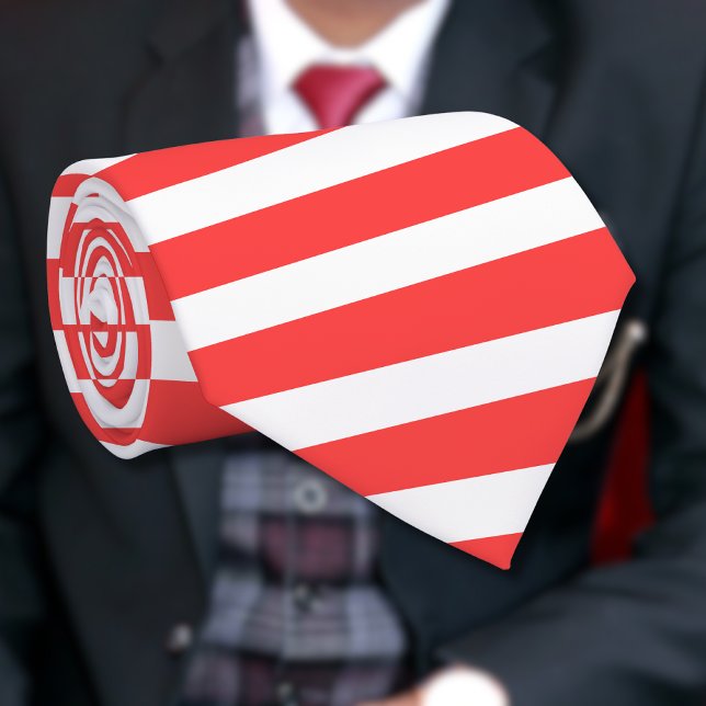 Gravata Listras Horizontais Simples Rosa e Branco (Criador carregado)