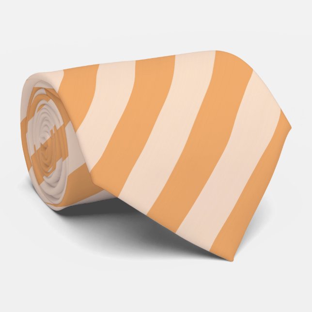 Gravata Listras Laranja (Rolled)