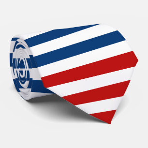 Gravata Listras Marinhos azuis, vermelhas e brancas com si