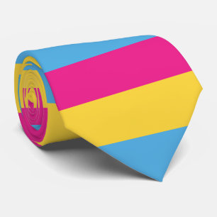 Gravata Listras Pansexual do design   da bandeira do
