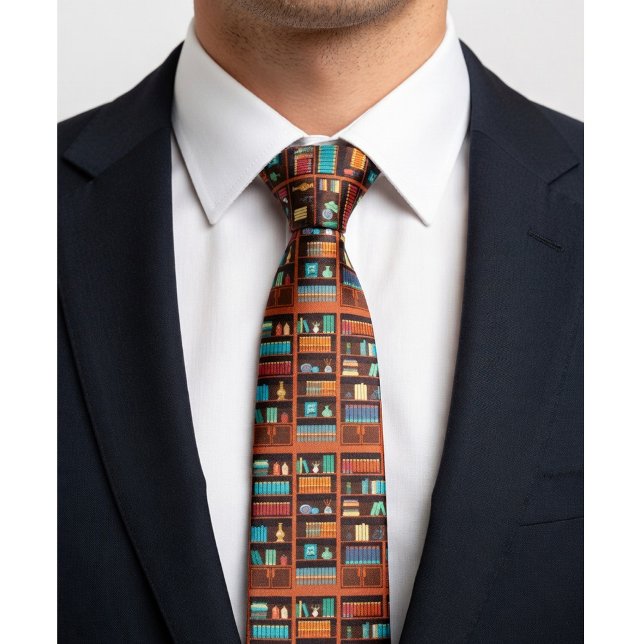 Gravata Literary Library Book Lover Necktie (Criador carregado)