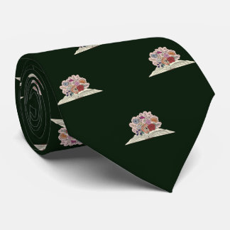 Gravata Livro Verde e Flores Formatação Masculina, Oferta 