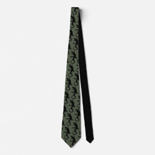 Gravata Lizard Art Tie Legal Reptile Gifts & Lizard Roupa