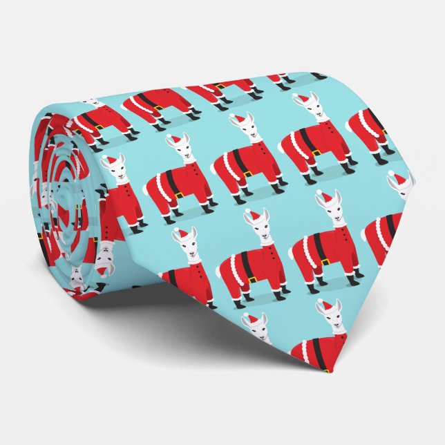 Gravata Llama Papais noeis Novelty Natal (Rolled)