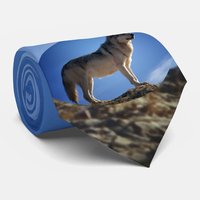 Gravata Lobo de madeira em Montana - país grande do céu (Rolled)