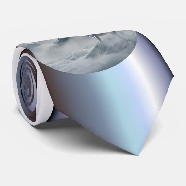 Gravata Lobos na paisagem nevado do inverno (Rolled)