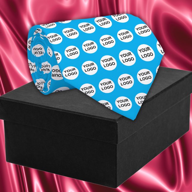 Gravata Logotipo personalizado (Custom Logo Neck Tie in light blue)