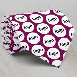 Gravata Logotipo simples - Cereja magenta escura para empr<br><div class="desc">Design de logotipo simples para promover a lealdade da marca e promover sua pequena empresa. Substitua o logotipo pelo seu e altere a cor de fundo na Ferramenta Design para personalizar.</div>