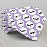 Gravata Logotipo simples Padrão comercial Lilac Roxo<br><div class="desc">Simples design de padrão de logotipo para promover a lealdade da marca e promover sua pequena empresa. Ideal como uniforme e para um espetáculo ou evento empresarial. Substitua o logotipo por seu próprio e altere a cor de fundo lilás púrpura pastel na Ferramenta Design para personalizar.</div>