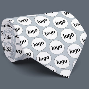 Gravata Logotipo simples Promocional para empresa Azul pó