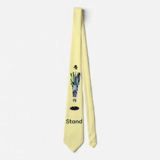 Gravata Logotipo Stand Homem Solitário Amarelo