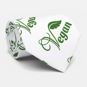 Gravata Logotipo Vegan Folha