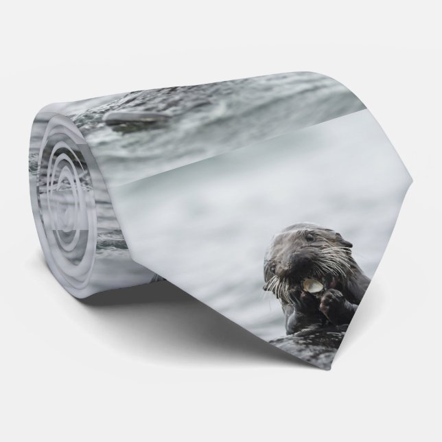 Gravata Lontra de mar adorável (Rolled)