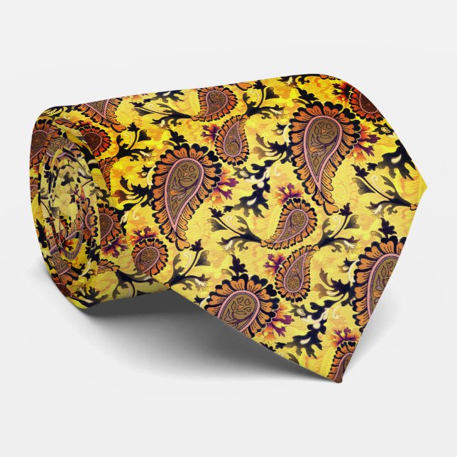 Gravata Lordes do Sun Paisley Neck Tie (Rolled)