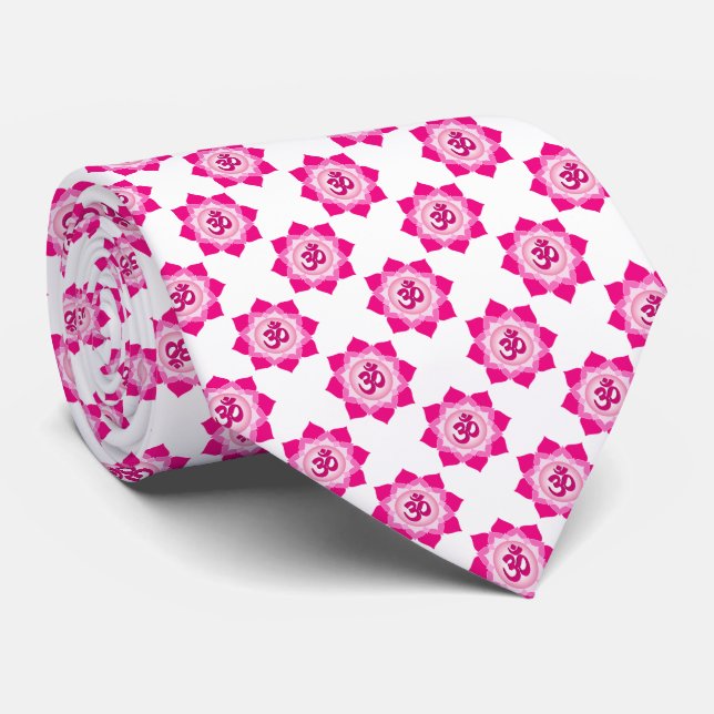 Gravata Lótus rosa (Rolled)