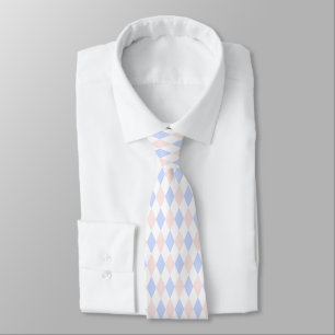 Gravata Lt Blue, Lt cor-de-rosa, Padrão de Diamante Wharl
