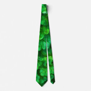 Gravata Lucky Celtic Irish Green Shamrocks
