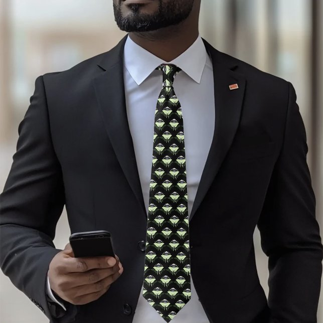 Gravata Luna Moth Moon Phases (Criador carregado)