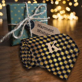 Gravata Luxe Glitter Bolinhas Personalizar Nome Preto