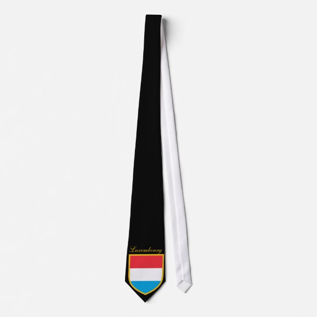 Gravata Luxemburgo Bandeira Personalizada (Frente)