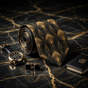 Gravata Luxo Art Deco Geométrico Gatsby
