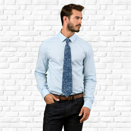 Gravata Luxo Brilhante Azul Marinho Brilhante