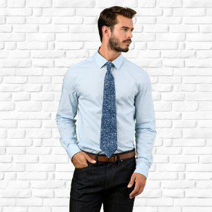 Gravata Luxo Brilhante Azul Marinho Brilhante