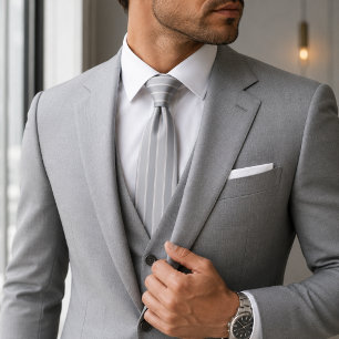 Gravata Luxo em Azul Ardósia e Cinza Empoeirado Jacquard c
