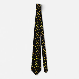 Gravata Luxo Preto e Dourado