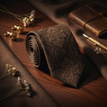 Luxuoso Marrom Escuro Espresso Barroco Damasko