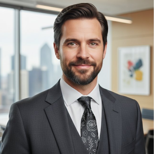 Gravata Luxurious Black Line Art Floral Sophistication (Criador carregado)