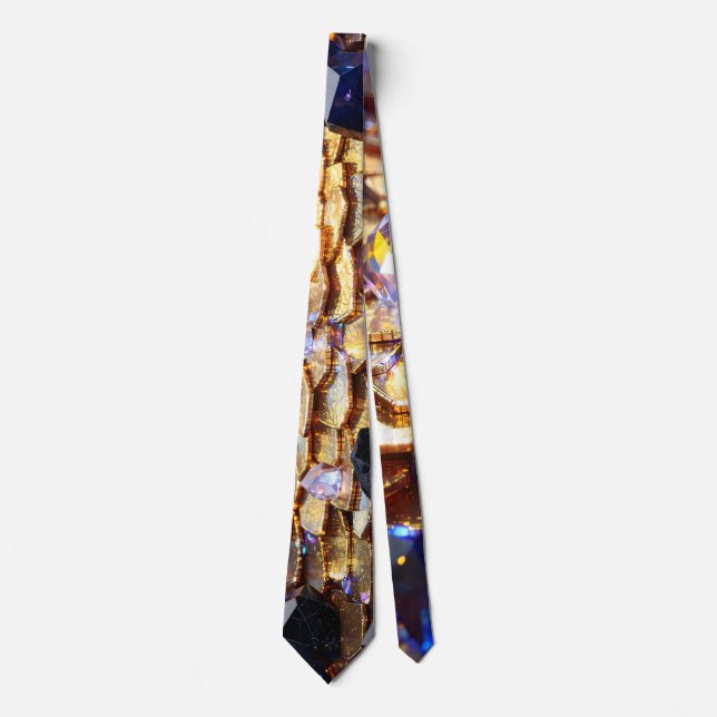 Gravata Luxury Fantasy Gemstone Abstrato (Frente)