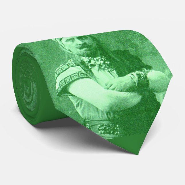 Gravata macho machão de verde (Rolled)