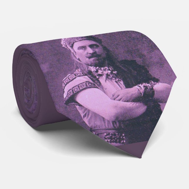 Gravata macho machista em roxo (Rolled)