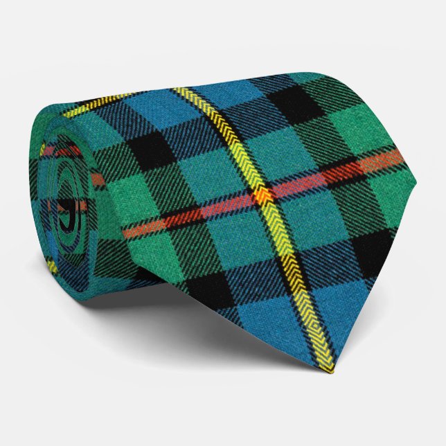 Gravata MacLeod de Harris Antigo Tartan de Peso Pesado (Rolled)