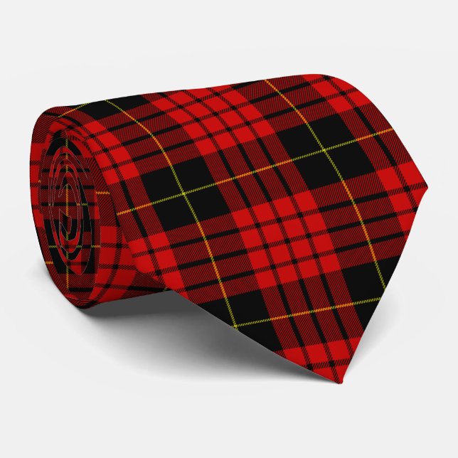 Gravata MacQueen Tartan Red and Black Xadrez (Rolled)