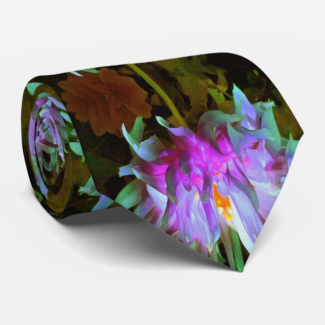 Gravata Magenta espantosa e Verde limão Cactus Dahlia (Rolled)