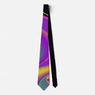 Gravata Magia das cores, Abstrato 3D Rainbowart