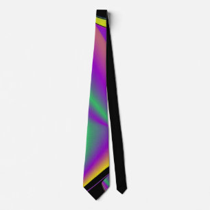 Gravata Magia das cores, Abstrato 3D Rainbowart
